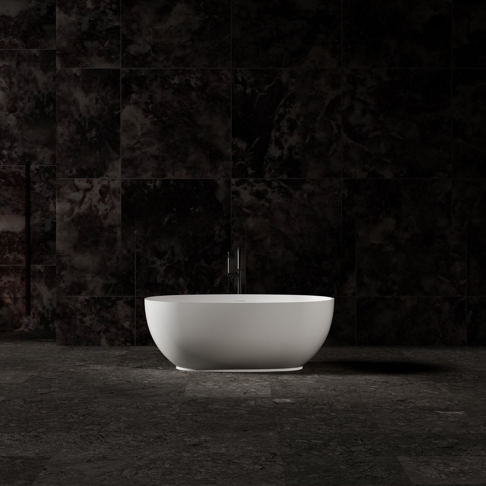 71 Inch MonBlari Solid Surface Freestanding Bathtub TW-8607-MW TW8607MW-FrontView