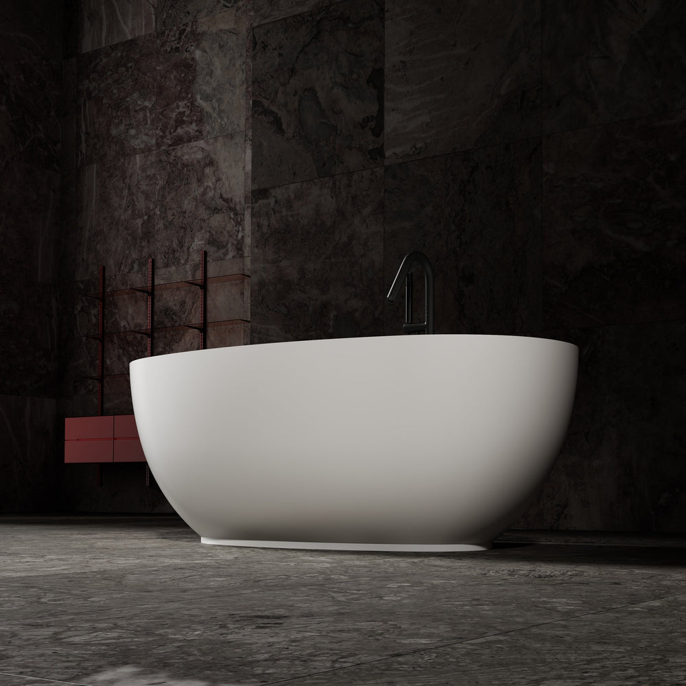 71 Inch MonBlari Solid Surface Freestanding Bathtub TW-8607-MW TW8607MW-FrontView