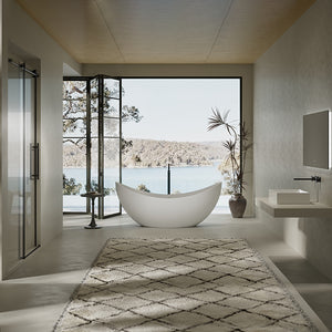 MonBlari TW-8618 Solid Surface Double Slipper Bathtub 1800mm