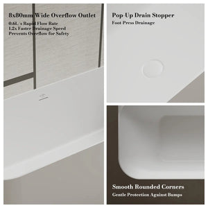 MonBlari TW-8622 Solid Surface Back-to-Wall Bathtub 1500mm - 1700mm