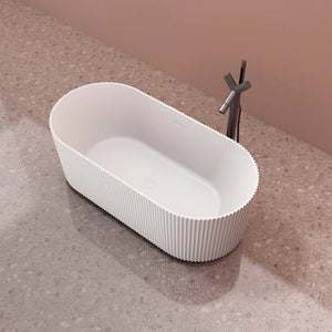 MonBlari TW-8681 White Solid Surface Freestanding Bathtub 1700mm