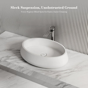 MonBlari TW-8693A Solid Surface Vessel Sink Bathroom Countertop Sink 450mm