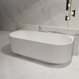 MonBlari TW-8706 White Solid Surface Back-to-Wall Bathtub 1700mm