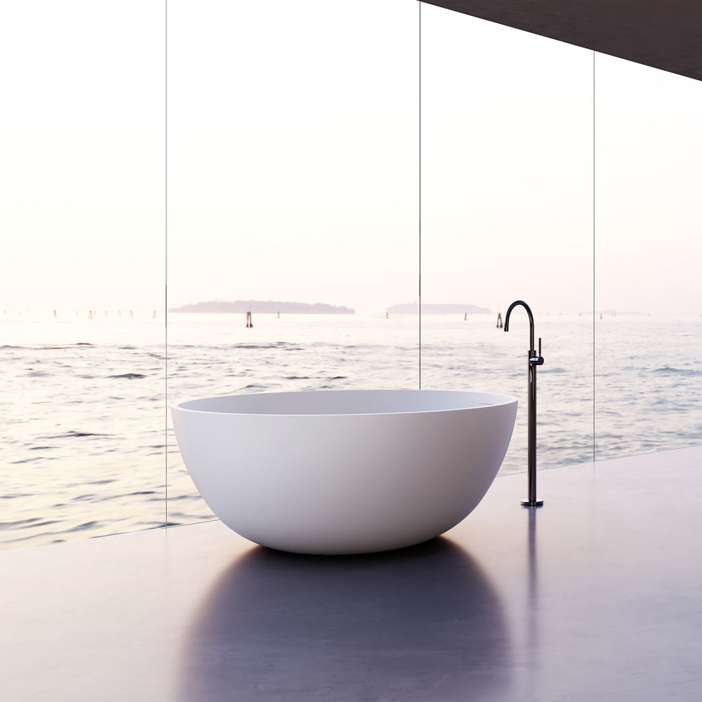 51 Inch MonBlari Solid Surface Freestanding Bathtub XA-8879-MW XA8879MW-FrontView