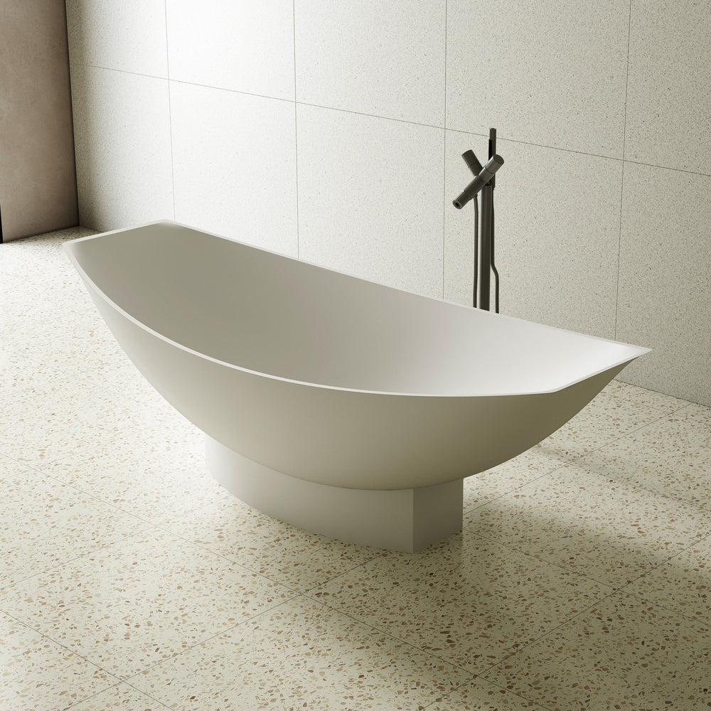 71 Inch MonBlari Solid Surface Freestanding Bathtub TW-8991-MW TW8991MW-FrontView