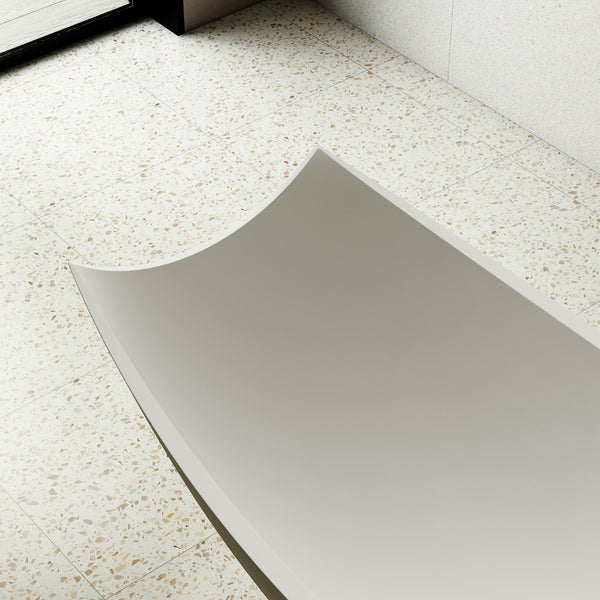 71 Inch MonBlari Solid Surface Freestanding Bathtub TW-8992-MW TW8992MW-TopCloseUp