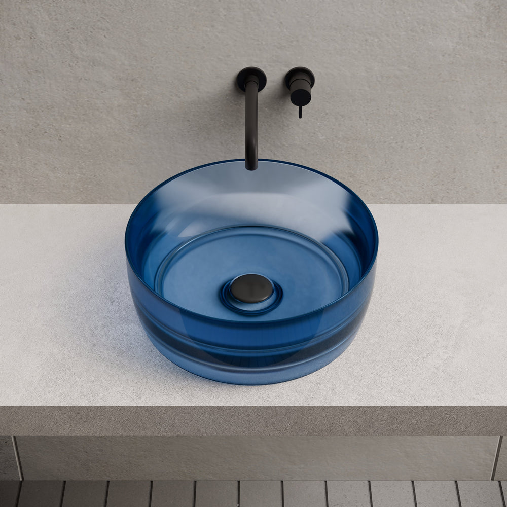 15.7 Inch MonBlari Resin Vessel Bowl Sink Bathroom Sink TW-A105T-FrontView