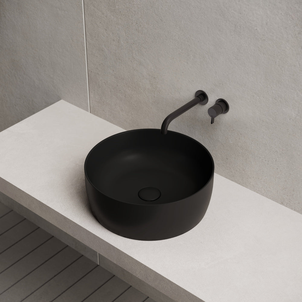 15.7 Inch MonBlari Solid Surface Vessel Bowl Sink Bathroom Sink TW-A105-FrontView