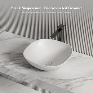 MonBlari TW-A106 Solid Surface Vessel Sink Bathroom Wash Basin 430mm
