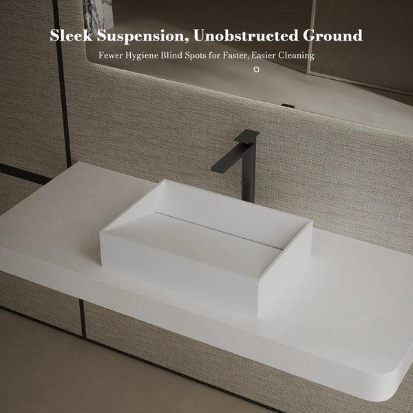 MonBlari TW-A113 Solid Surface Vessel Bowl Sink Bathroom Sink 450mm - 600mm