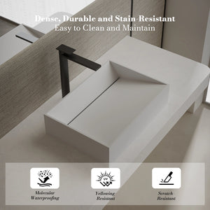 MonBlari TW-A113 Solid Surface Vessel Bowl Sink Bathroom Sink 450mm - 600mm