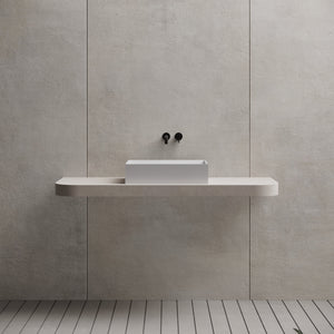 23.6 Inch MonBlari Solid Surface Vessel Bowl Sink Bathroom Sink TW-A113-FrontView