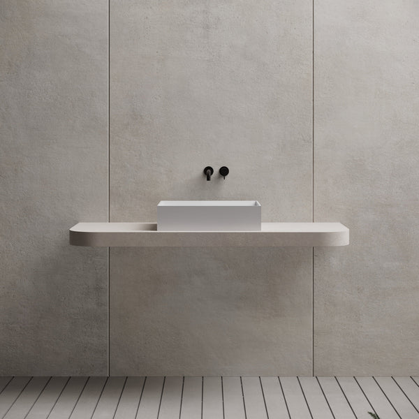 23.6 Inch MonBlari Solid Surface Vessel Bowl Sink Bathroom Sink TW-A113-FrontView