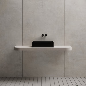 23.6 Inch MonBlari Solid Surface Vessel Bowl Sink Bathroom Sink TW-A113-FrontView