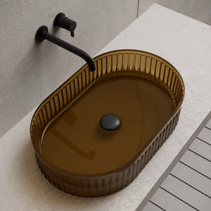21.7 Inch MonBlari Resin Vessel Bowl Sink Bathroom Sink TW-A8121T-CT22-LeftTop