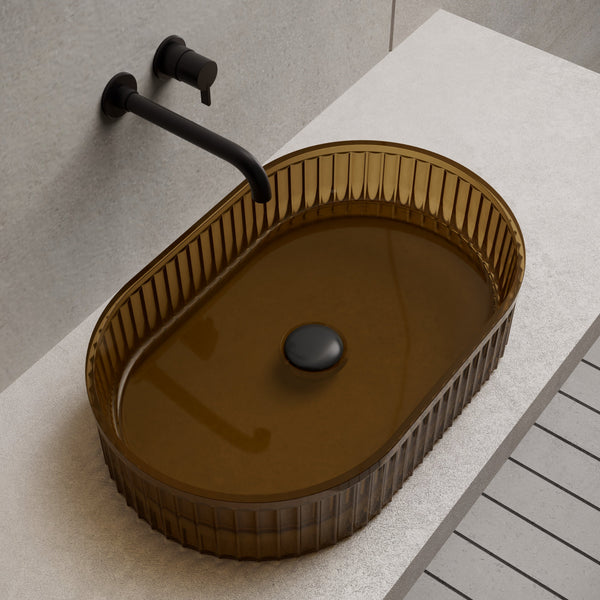 21.7 Inch MonBlari Resin Vessel Bowl Sink Bathroom Sink TW-A8121T-CT22-LeftTop