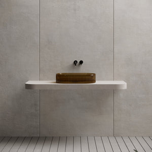 21.7 Inch MonBlari Resin Vessel Bowl Sink Bathroom Sink TW-A8121T-CT22-FrontView
