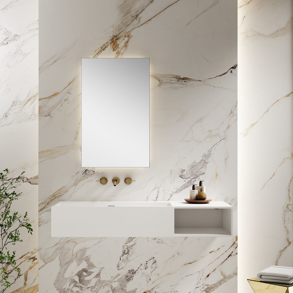 47 Inch MonBlari Solid Surface Vessel Bowl Sink Bathroom Sink-TW-G206-FrontView
