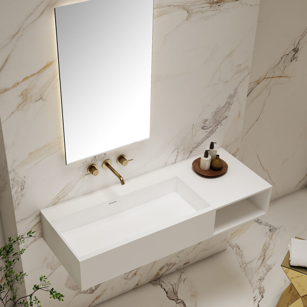 47 Inch MonBlari Solid Surface Vessel Bowl Sink Bathroom Sink-TW-G206-FrontView