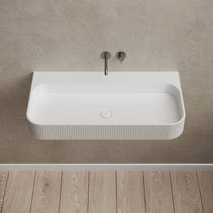 47 Inch MonBlari Solid Surface Vessel Bowl Sink Bathroom Sink-TW-G261-FrontTopView