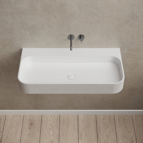 47 Inch MonBlari Solid Surface Vessel Bowl Sink Bathroom Sink-TW-G261-FrontTopView