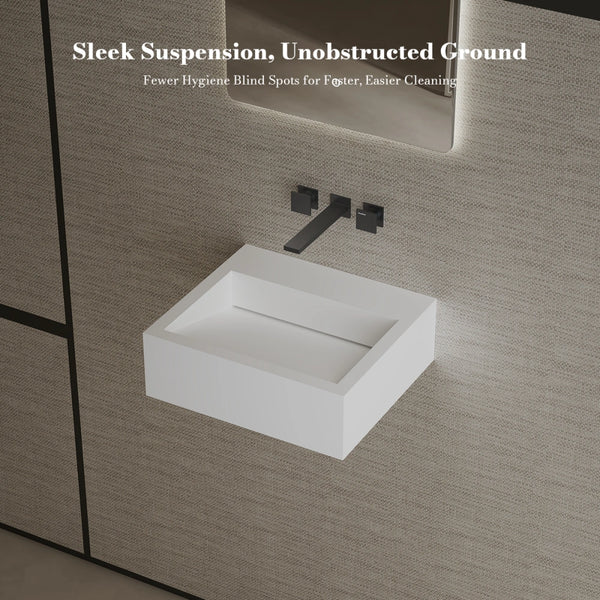 MonBlari TW-G271 Solid Surface Wall-mount Wash Basin 450mm