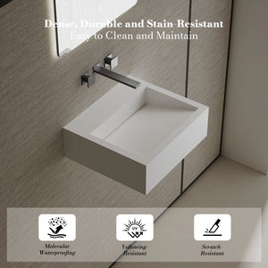 MonBlari TW-G271 Solid Surface Wall-mount Wash Basin 450mm