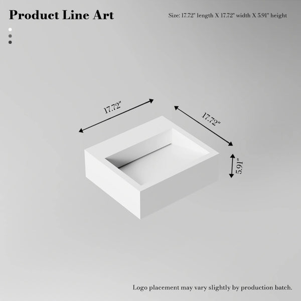 MonBlari TW-G271 Solid Surface Wall-mount Wash Basin 450mm