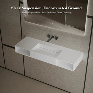 MonBlari TW-G285 Solid Surface Sink Wall Hung Sink for Bathroom 1200mm