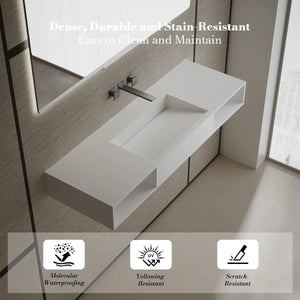 MonBlari TW-G285 Solid Surface Sink Wall Hung Sink for Bathroom 1200mm