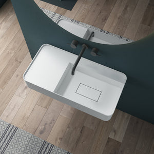47 Inch MonBlari Solid Surface Vessel Bowl Sink Bathroom Sink-TW-G822-TopView