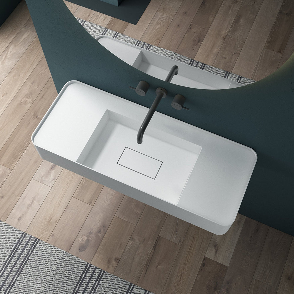 47 Inch MonBlari Solid Surface Vessel Bowl Sink Bathroom Sink-TW-G825-FrontView