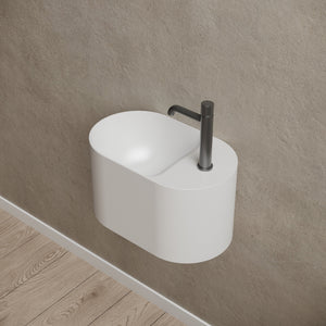 19.7 Inch MonBlari Solid Surface Wall Mount Sink TW-G901-rightTop