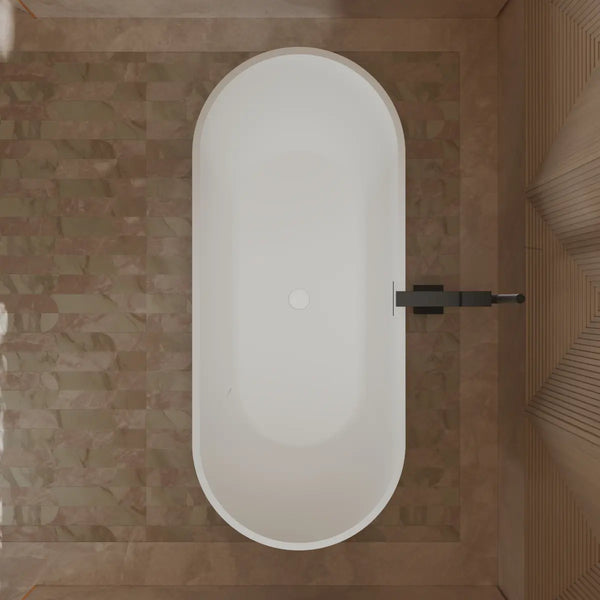 MonBlari TW-M51 Wood Veneer Acrylic Freestanding Bathtub 1700mm
