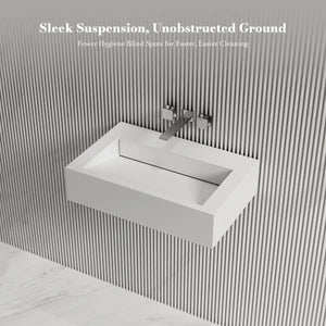 MonBlari TW-G272 Solid Surface Wall Mount Sink Bathroom Wash Basin 600mm