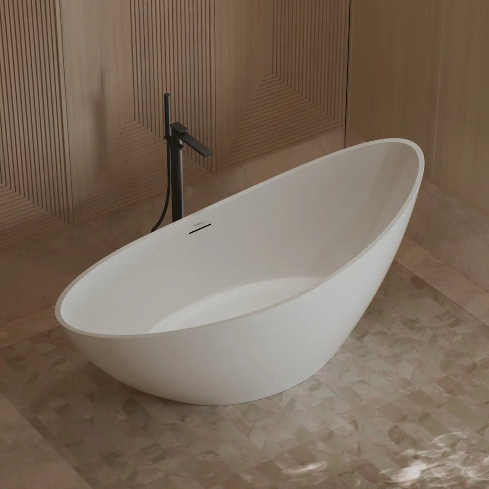 MonBlari XA-118 White Acrylic Single Slipper Bathtub 1835mm