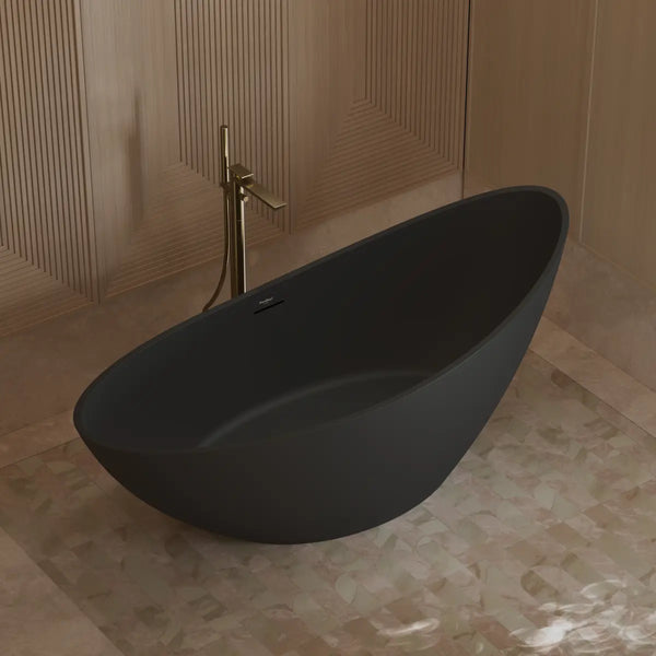 MonBlari XA-118 Black Acrylic Single Slipper Bathtub 1835mm