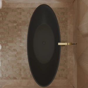 MonBlari XA-118 Black Acrylic Single Slipper Bathtub 1835mm
