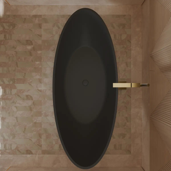 MonBlari XA-118 Black Acrylic Single Slipper Bathtub 1835mm