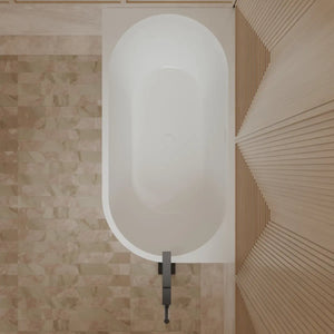 MonBlari XA-190L White Acrylic Corner Bathtub 1500mm - 1700mm