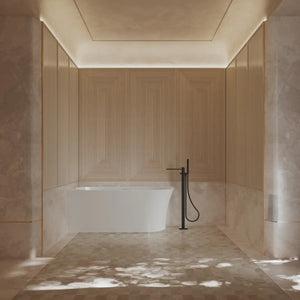 MonBlari XA-190L White Acrylic Corner Bathtub 1500mm - 1700mm