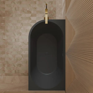 MonBlari XA-190R Black Acrylic Corner Bathtub 1500mm - 1700mm