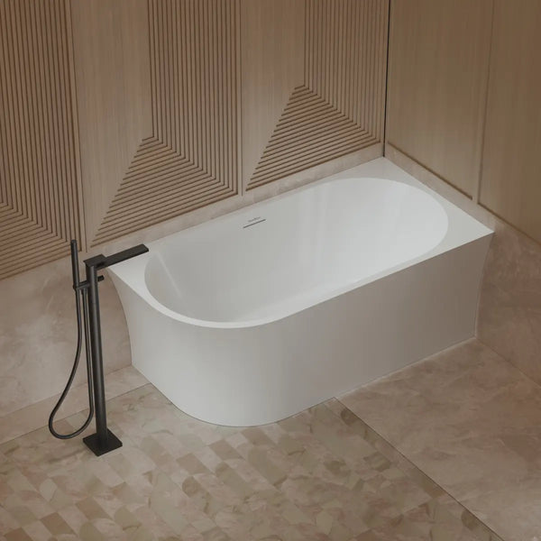 MonBlari XA-190R White Acrylic Corner Bathtub 1500mm - 1700mm