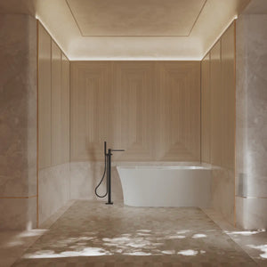 MonBlari XA-190R White Acrylic Corner Bathtub 1500mm - 1700mm