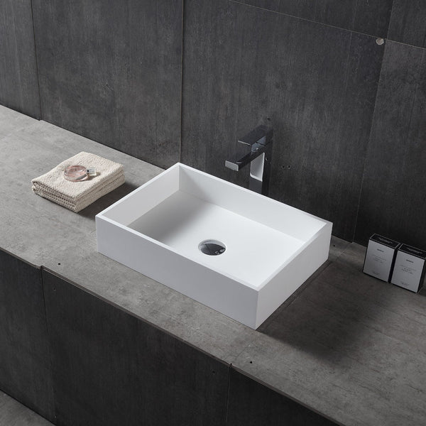 20 Inch MonBlari Solid Surface Vessel Bowl Sink Bathroom Sink-XA-A32A-MW