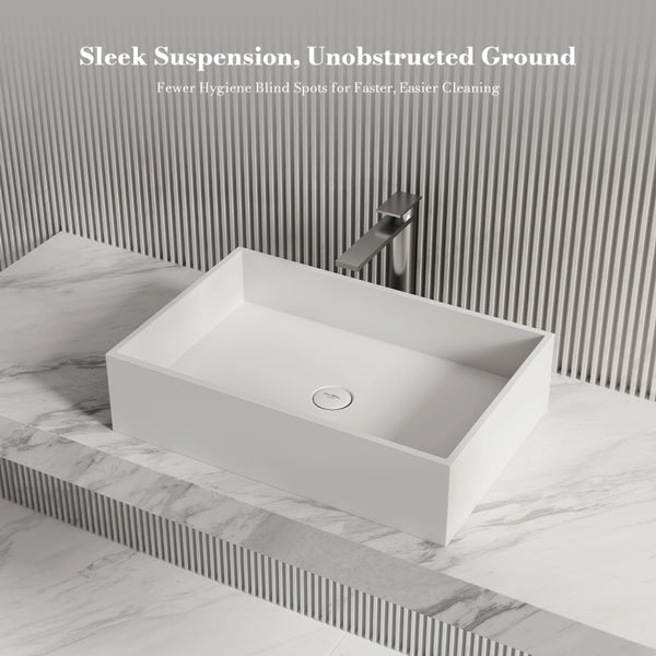 MonBlari XA-A32A Solid Surface Vessel Bowl Sink Bathroom Sink