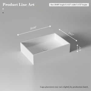 MonBlari XA-A32A Solid Surface Vessel Bowl Sink Bathroom Sink