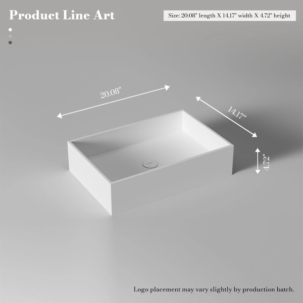 MonBlari XA-A32A Solid Surface Vessel Bowl Sink Bathroom Sink