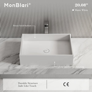 MonBlari XA-A32A Solid Surface Vessel Bowl Sink Bathroom Sink