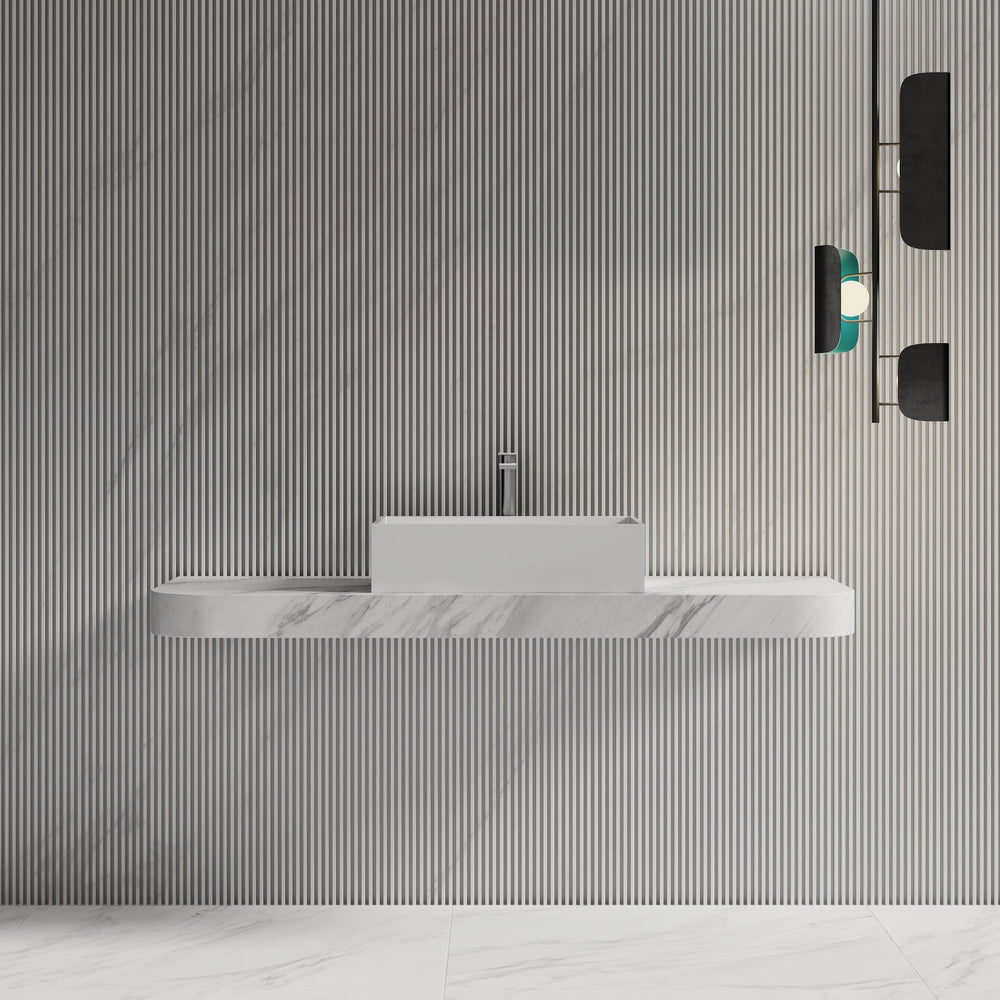 MonBlari XA-A32A Solid Surface Vessel Bowl Sink Bathroom Sink